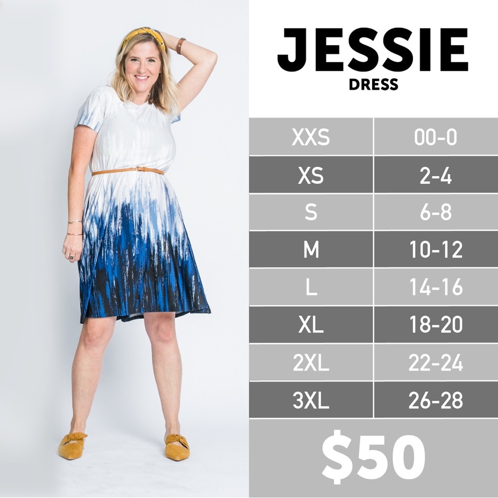 LuLaRoe Jessie Swing Dress - Picture 3 of 4